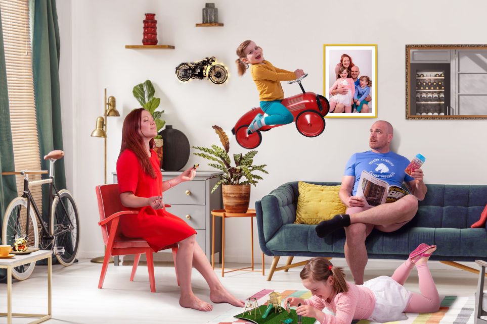creative family portrait